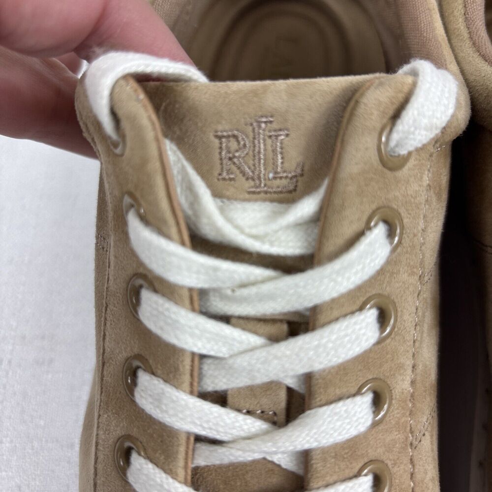 Lauren Ralph Lauren ANGELINE Brown Tan Suede Preowned Fashion Women's Size 8.5 - Picture 6 of 14